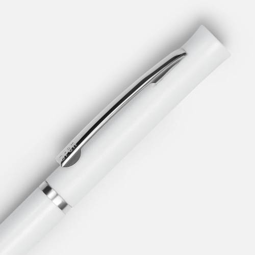 Ручка шариковая Euro Chrome, белая фото 4