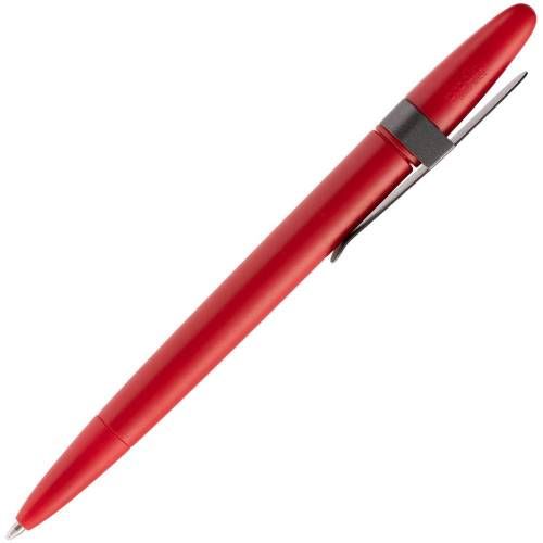Ручка шариковая Prodir DS5 TSM Metal Clip, красная с серым фото 4