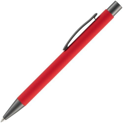 Ручка шариковая Atento Soft Touch, красная фото 3