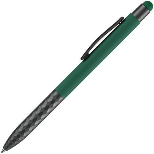 Ручка шариковая Digit Soft Touch со стилусом, зеленая фото 3