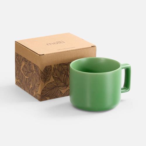 Чашка Jumbo в коробке матовая, зеленая фото 2