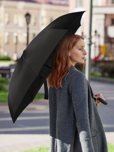 Зонт наоборот Style, трость, черный фото 10 Зонт наоборот Style, трость, черный фото 10