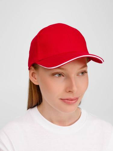 Бейсболка Buffalo, красная с белым фото 9 Бейсболка Buffalo, красная с белым фото 9