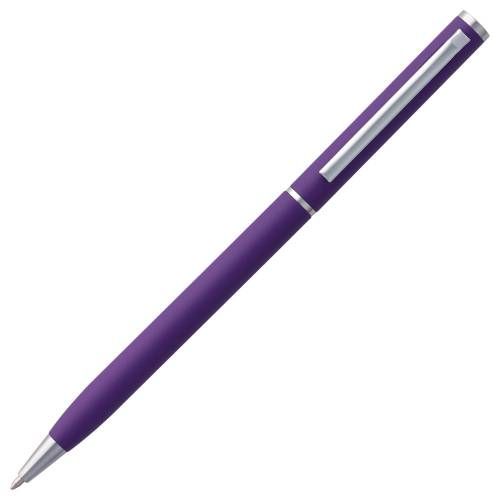 Ручка шариковая Hotel Chrome, ver.2, матовая фиолетовая фото 3