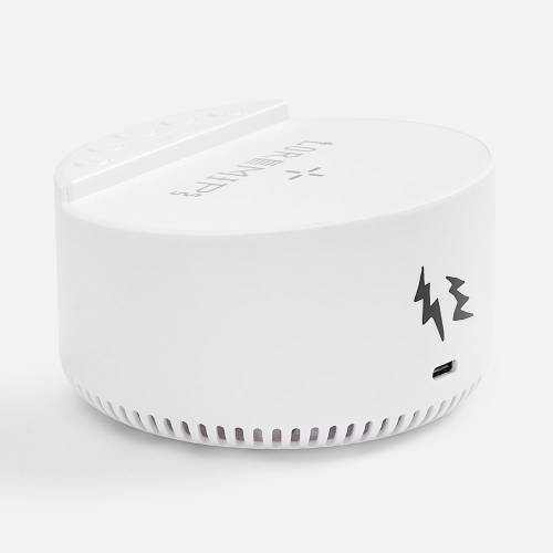 Bluetooth-колонка с беспроводной зарядкой relaxTime, белая фото 14