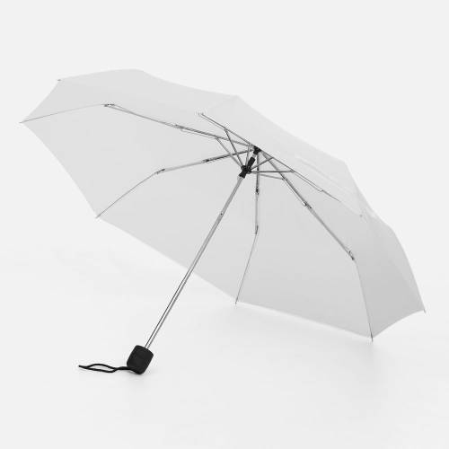 Зонт складной Basic, белый фото 2 Зонт складной Basic, белый фото 2