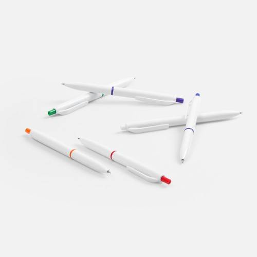 Ручка шариковая Bright Pop, белая с зеленым фото 6