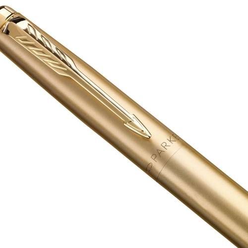 Ручка шариковая Parker Jotter XL Monochrome Gold, золотистая фото 3