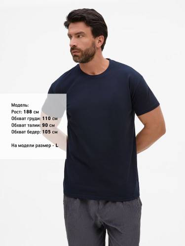 Футболка унисекс Regent 150, темно-синяя (navy) фото 6