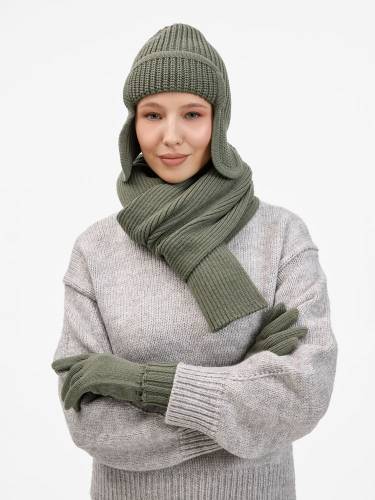 Шарф Catch Match, зеленый (полынь) фото 10