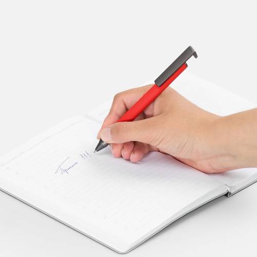 Ручка шариковая Standic с подставкой для телефона, красная фото 5 Ручка шариковая Standic с подставкой для телефона, красная фото 5