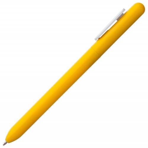 Ручка шариковая Swiper, желтая с белым фото 4