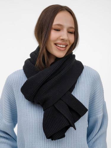 Шарф Nobilis Mono, черный фото 7