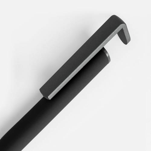 Ручка шариковая Standic с подставкой для телефона, черная фото 4