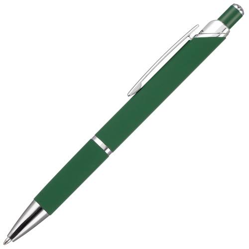 Ручка шариковая Chromos Soft Touch, зеленая фото 4