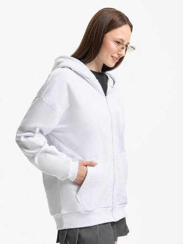 Толстовка унисекс оверсайз Sartoro, белая фото 13