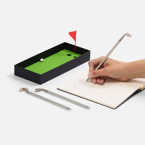 Настольный мини-гольф Golfink, черный с зеленым яблоком фото 7