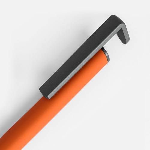 Ручка шариковая Standic с подставкой для телефона, оранжевая фото 4