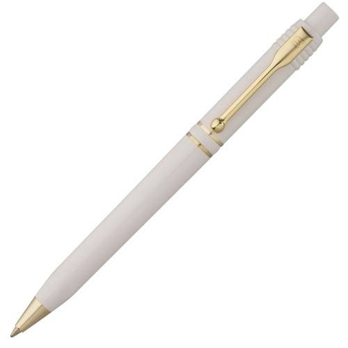 Ручка шариковая Raja Gold, белая фото 4