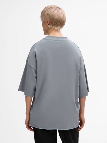 Футболка унисекс оверсайз T1, серая фото 10