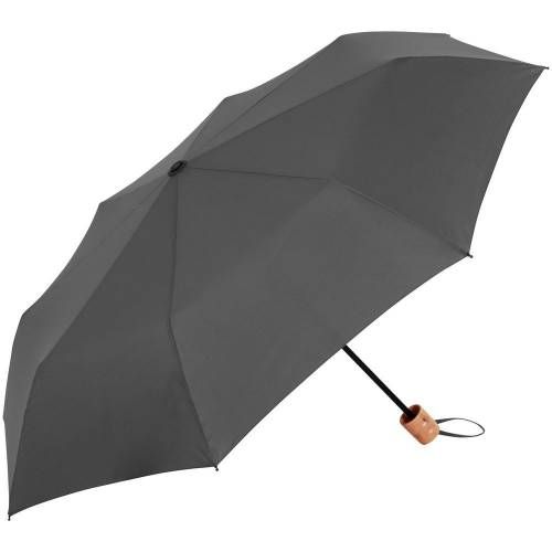 Зонт складной OkoBrella, серый фото 2