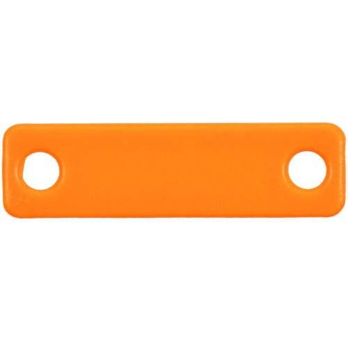 Шильдик металлический Alfa Liten, оранжевый неон фото 2