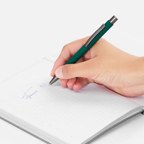 Ручка шариковая Atento Soft Touch, зеленая фото 5 Ручка шариковая Atento Soft Touch, зеленая фото 5