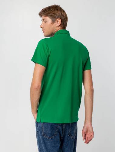Рубашка поло мужская Spring 210, ярко-зеленая фото 7