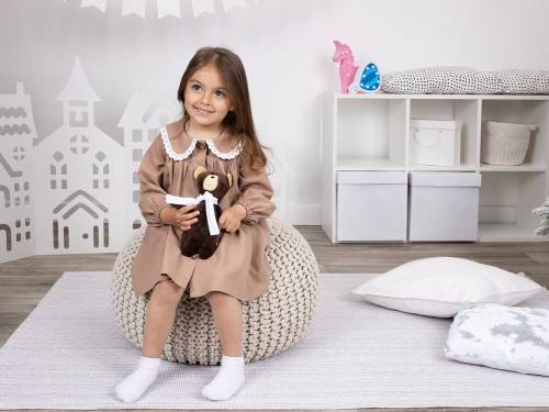 Мягкая игрушка Beastie Toys, мишка с белым шарфом фото 10