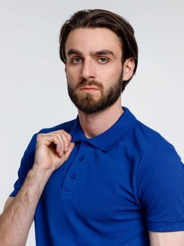 Рубашка поло мужская Adam, ярко-синяя фото 9