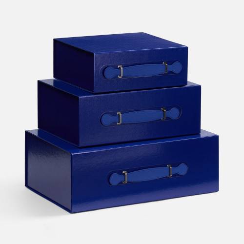 Коробка складная Holdfold, L, синяя фото 8