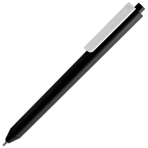 Ручка шариковая Pigra P03 Mat, черная с белым фото 2