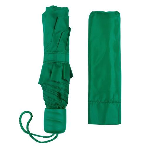 Зонт складной Basic, зеленый фото 5
