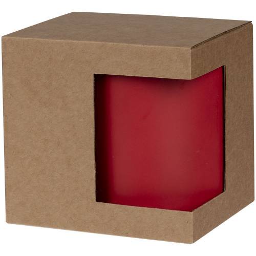 Коробка для кружки с окном Cupcase, крафт фото 2