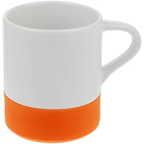 Кружка с силиконовой подставкой Protege, оранжевая фото 2