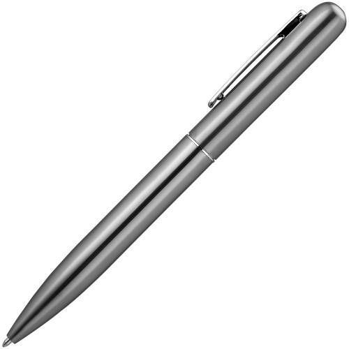 Ручка шариковая Scribo, серо-стальная фото 3