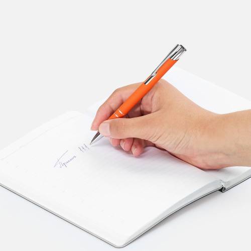 Ручка шариковая Keskus Soft Touch, оранжевая фото 6