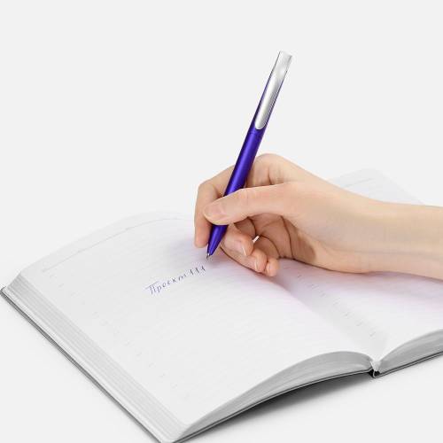 Ручка шариковая Pin Silver, фиолетовый металлик фото 5