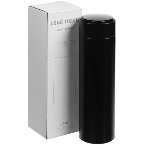 Смарт-бутылка с заменяемой батарейкой Long Therm, черная фото 9