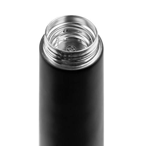 Смарт-бутылка с заменяемой батарейкой Long Therm Soft Touch, черная фото 5