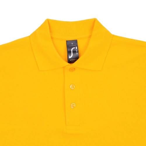 Рубашка поло мужская Spring 210, желтая фото 4