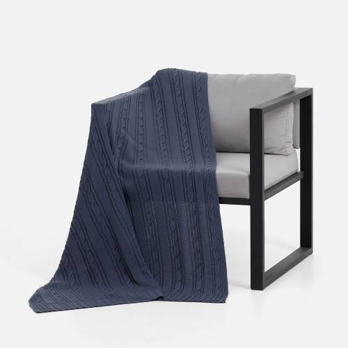 Плед Remitti, серо-синий (сланец) фото 3