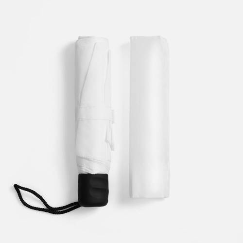 Зонт складной Basic, белый фото 5 Зонт складной Basic, белый фото 5