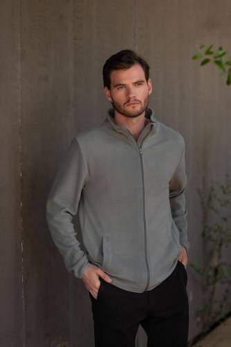 Куртка флисовая мужская Helsinki, серая фото 5