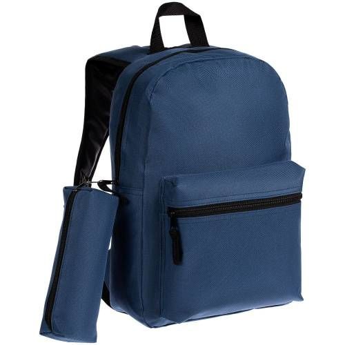 Детский рюкзак Base Kids с пеналом, темно-синий фото 3