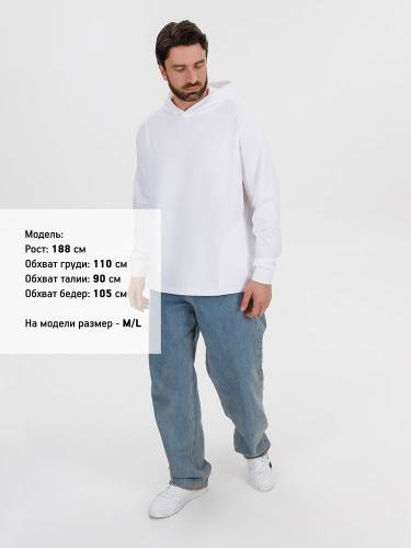 Худи унисекс Morfiss, белое фото 12