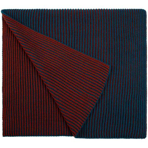 Шарф Nobilis, бирюзовый с терракотовым фото 3