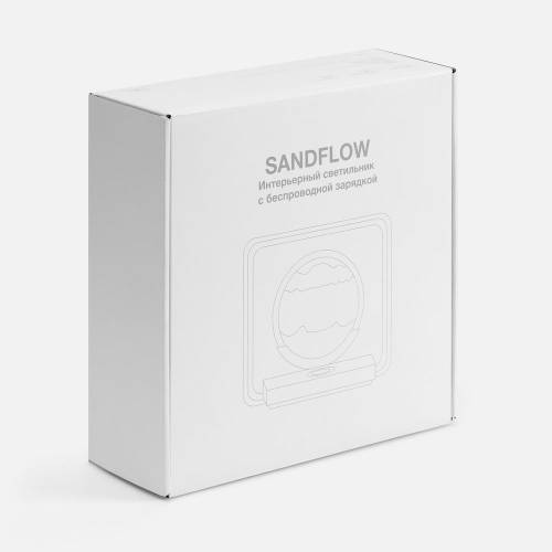 Интерьерный светильник с беспроводной зарядкой Sandflow, белый фото 11