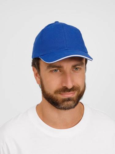 Бейсболка Buffalo, ярко-синяя с белым фото 7