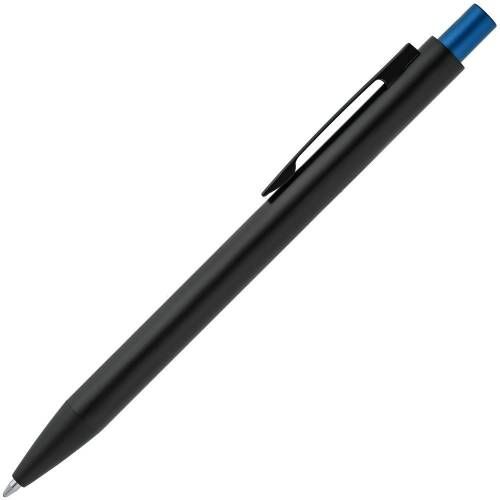 Ручка шариковая Chromatic, черная с синим фото 3